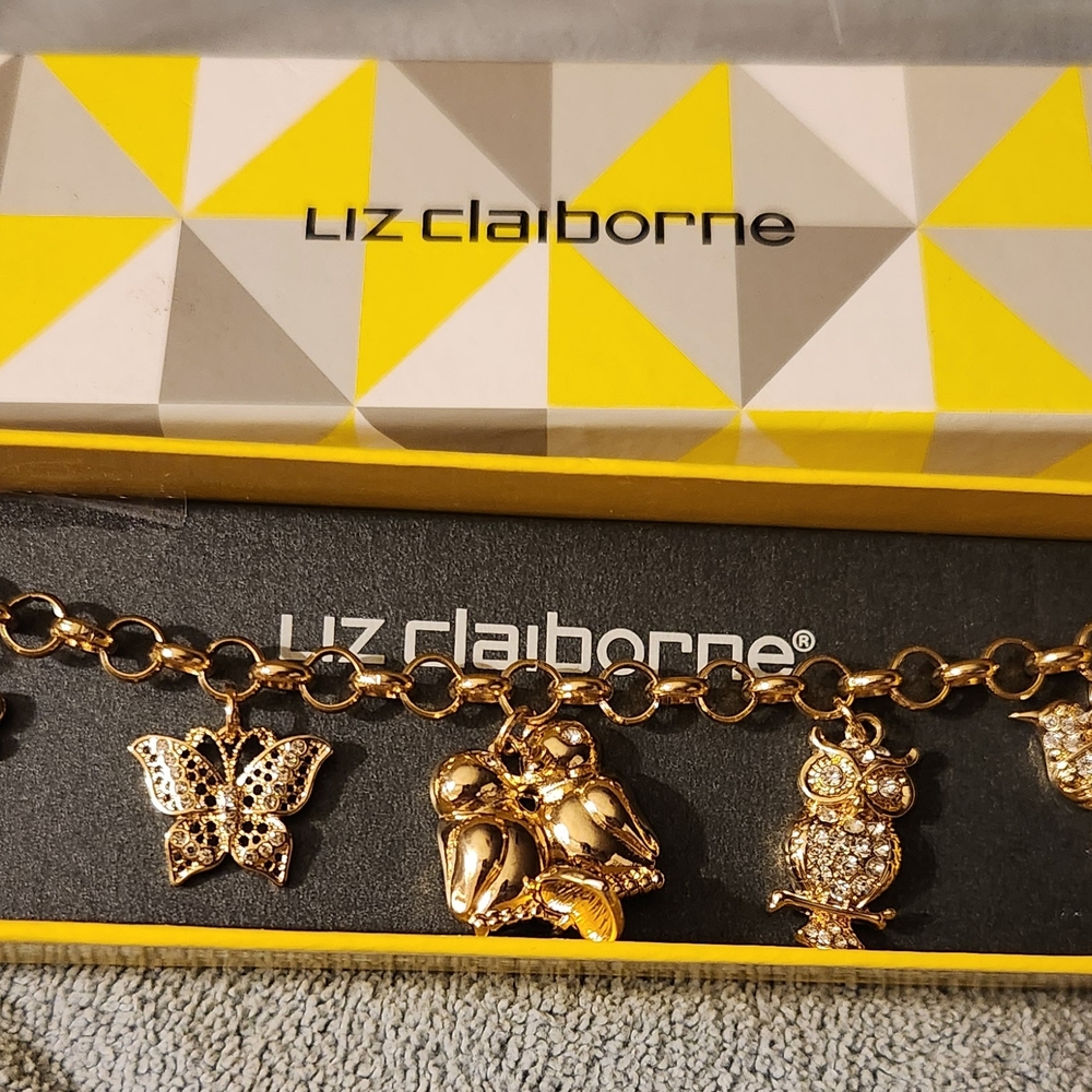 Liz Claiborne Gold Charm Bracelet